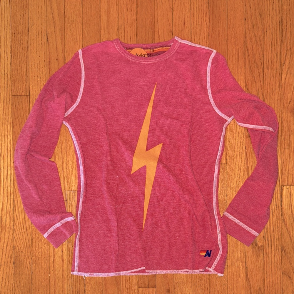 Aviator Nation Kids Lightning Bolt thermal size 10
